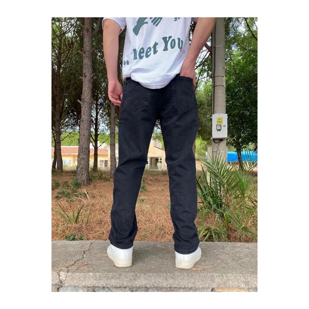 Washed Black Baggy Trousers