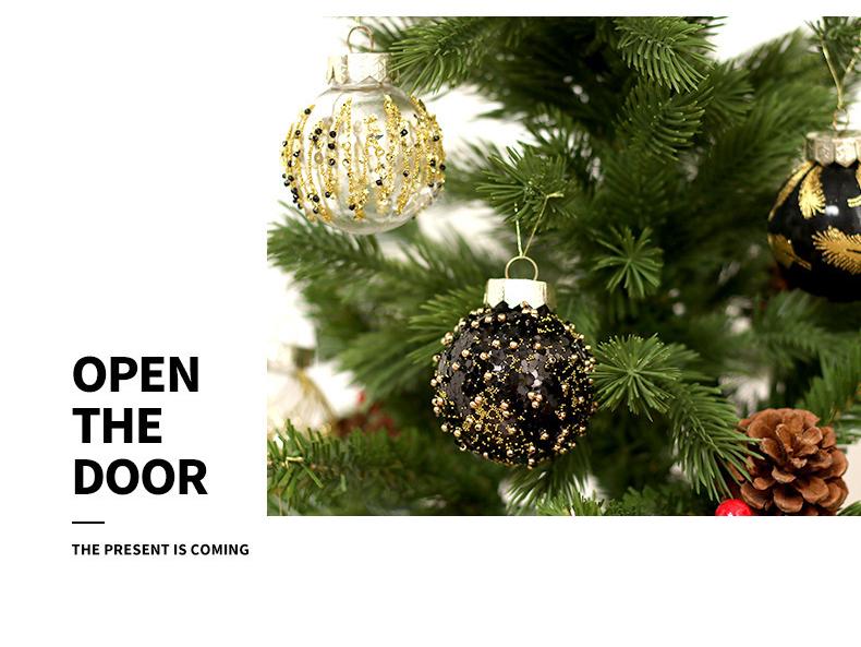 Weihnachtsbaumschmuck-Set im europäischen Stil, hohe Qualität, PET: Dekorative Weihnachtskugeln