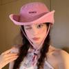 Japanese Retro Washed Cowboy Bucket Hats for Women Spring Summer Outdoor Camping Sun Protection Sweet Pink Love Fisherman Caps