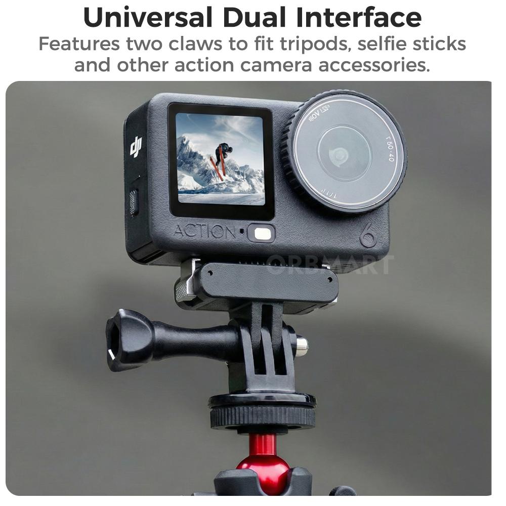 Magnetic Quick Release Mount for DJI Osmo Action 6 and Nano, 1-Claw Adapter Base for DJI Osmo Nano Accessories