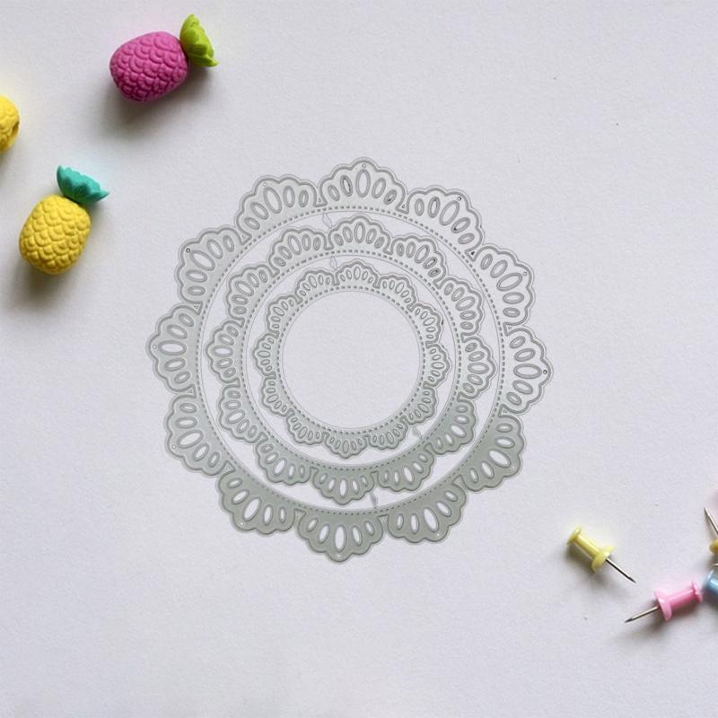 Multi-layer Circle Die Cuts Nesting Circle Cutting Dies Embossing Templates for Gift Card Making Scrapbooking DIY Crafts