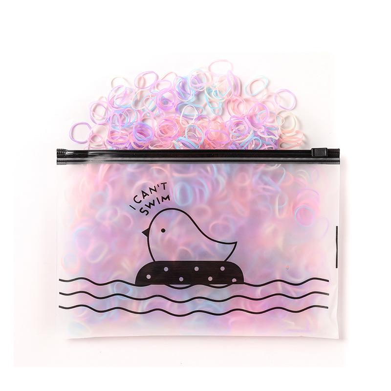 500/1000pcs Colourful Disposable Rubber Band Elastic Hair Bands for Girls Children Ponytail Holder Bands Kids Hair Accessories