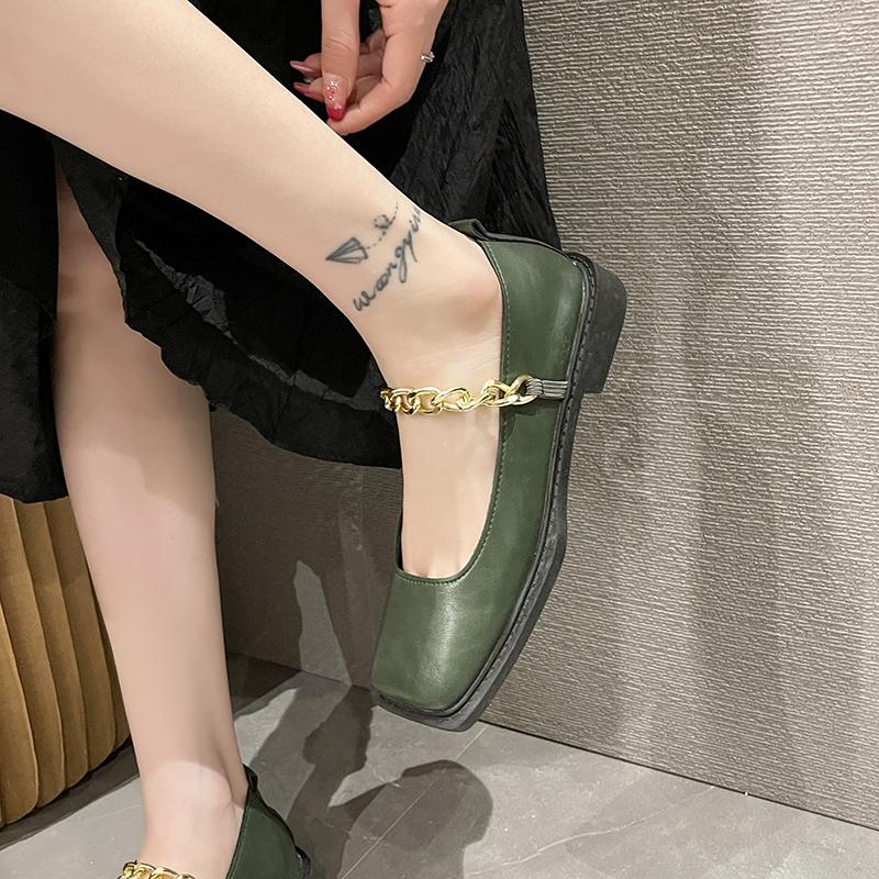 Fashion 2024 Autumn  Flat Heel Women Loafer Shoes Fahion Square Toe Slip On Shallow Ballerina Shoes Female Ballet Zapatos Muje