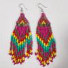 European & American Multi-Layer Rice Bead Retro Tassel Earrings