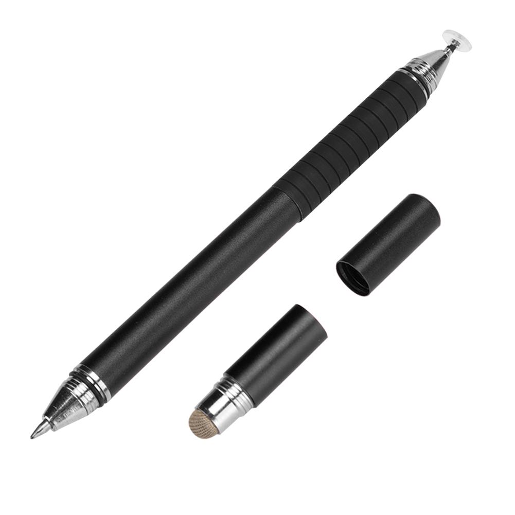 3 In 1 Cloth TipDisc Pen High Capacitive for Mobile Phone Tablet(Black )