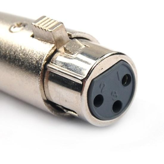 XLR Male to Jack Lead Plug Female 6.35mm Mic Microphone Patch Cable Adapter