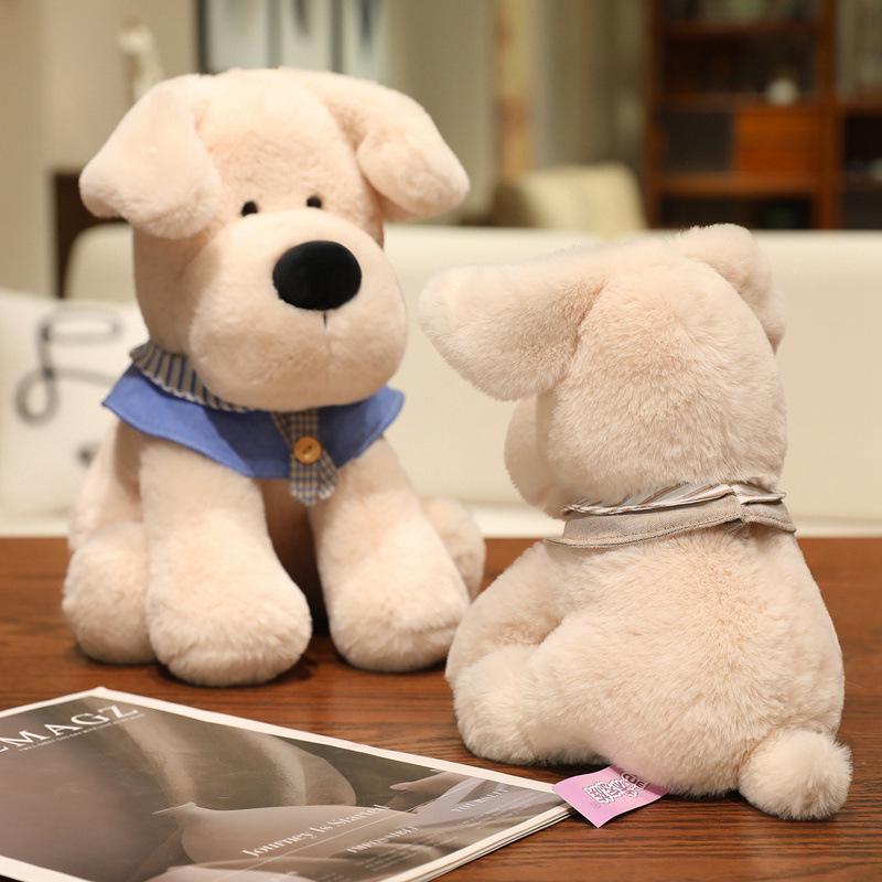 Labrador Puppy Plush Doll - Cute Sitting Pose Pillow for Girls