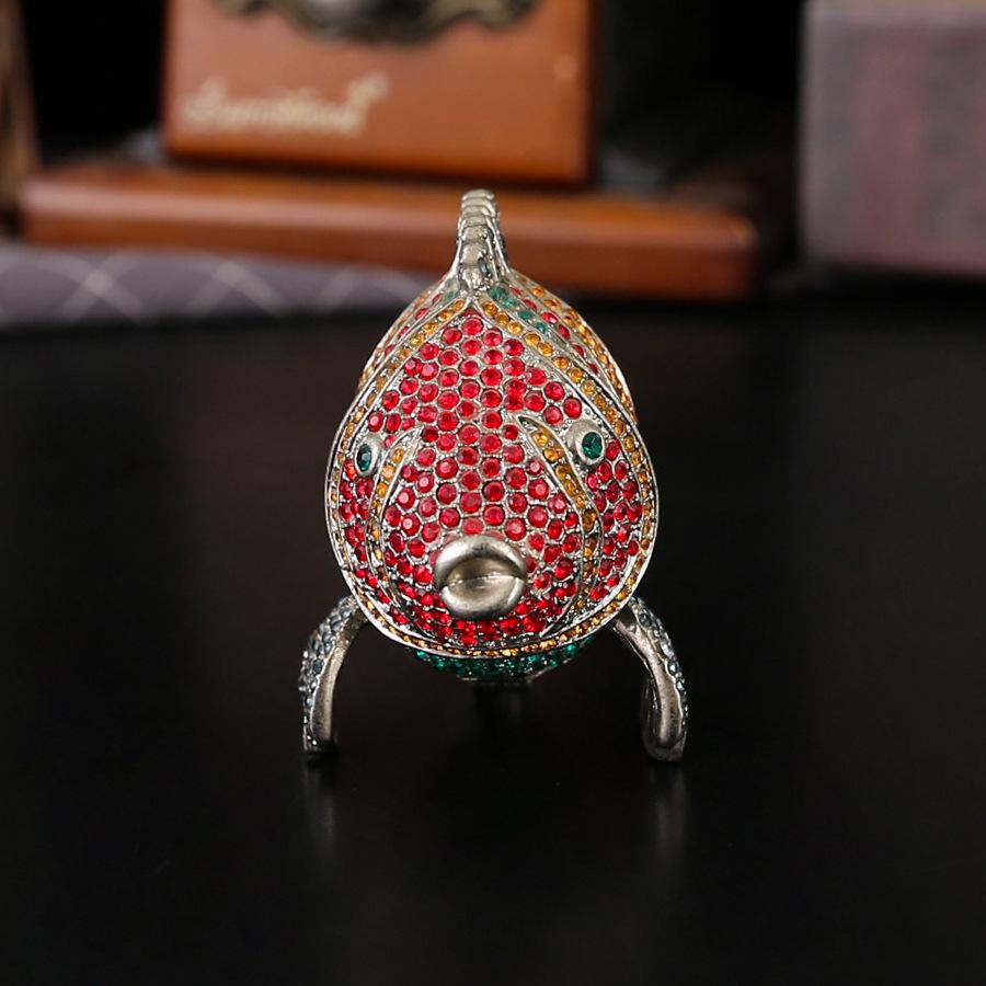Unique Retro Style Small Fish Jewelry Box More Than Every Year (fish) Diamond-encrusted Koi Jewelry Box Jewelry Storage Box