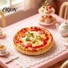 Miniature Pizza Resin Charms 2Pcs Mini Ornaments, Realistic Miniatures, Tiny Food Ornaments for DIY Craft Project, Doll Mansion Accessories Props