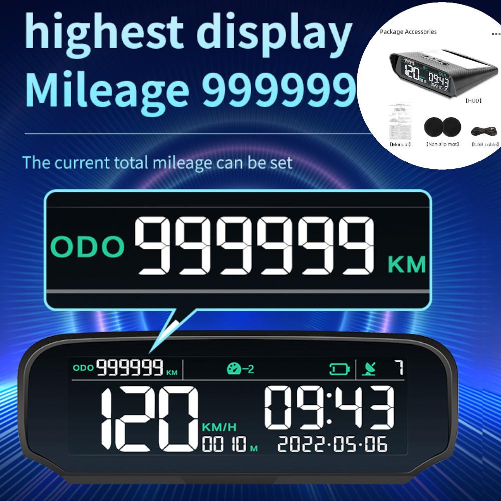 

X100 Автомобильный HUD на солнечной батарее, GPS-проекционный дисплей, цифровой спидометр, одометр, сигнализация превышения скорости, высота, USB и солнечная батарея