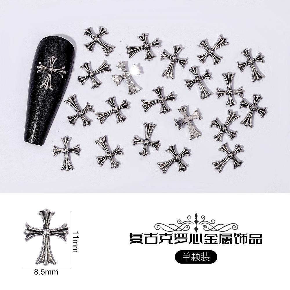 

Нейл-арт Ворон Серце Ювелірні вироби Вінтажна біжутерія Панк-стиль Хрест Армія Квітка Шестикутна Зірка Цвях Металеві Аксесуари