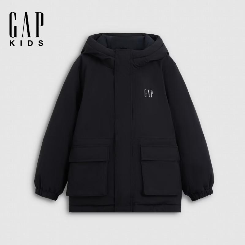 Gap Boys' Windproof Hooded Down Jacket