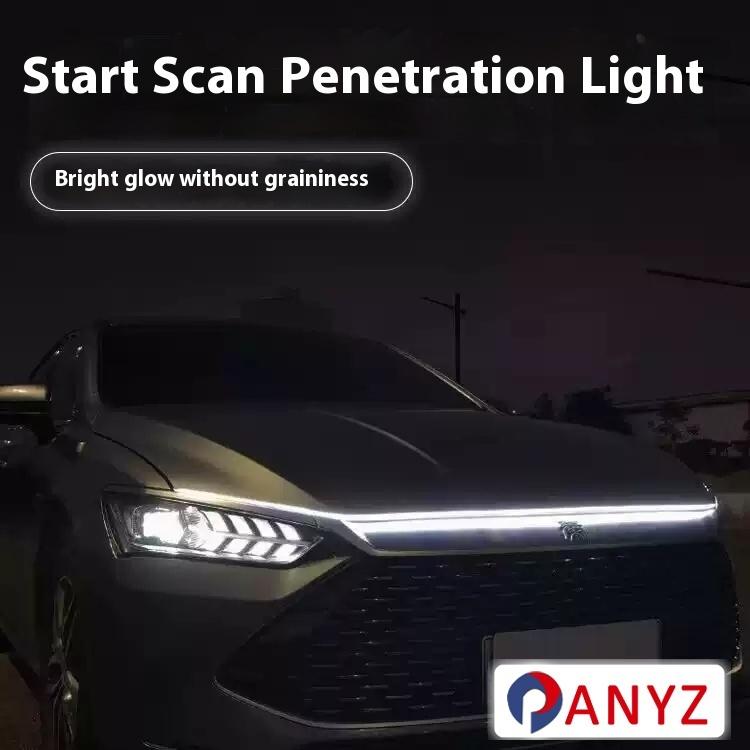 FOR Toyota Prius 2009-2024 New upgrade LED Daytime Running Light Scan Starting Car Hood DRL Guide Decorative Ambient Lamp 12V