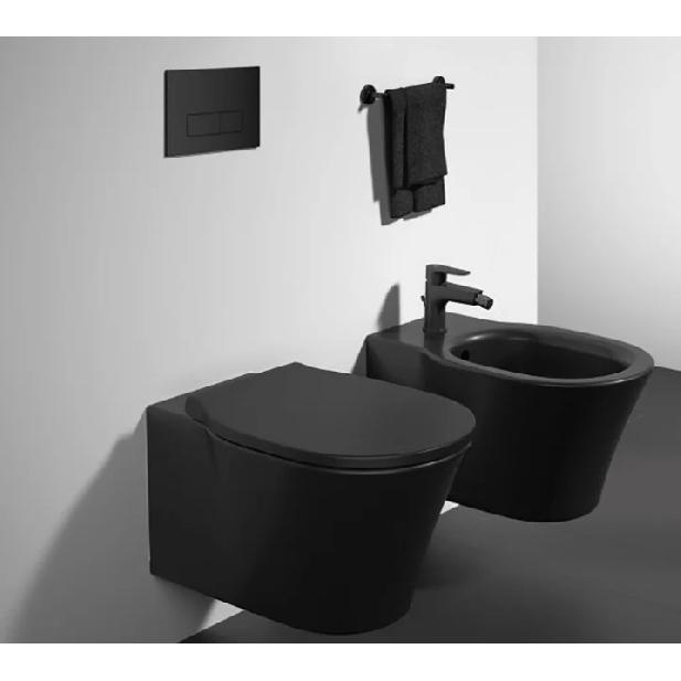 Black Dual Flushing Actuator Toilet Push Buttons Concealed Wall-mount Tanks Flush Pannels Replacement Part for Sigma Bathroom