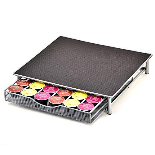 Caps Racks: Nescafe Dolce Gusto Capsule Holder, Storage Rack, Drawer Style, Holds 36 Capsules, Silver