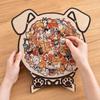 Stressabbau Puzzle Holztiere Puzzle, Hunde Bären Thema Schwierig Künstlerisches Spielzeug Herausforderungsspiel, Kinder Erwachsene für Schreibtischdekoration Holzspiele