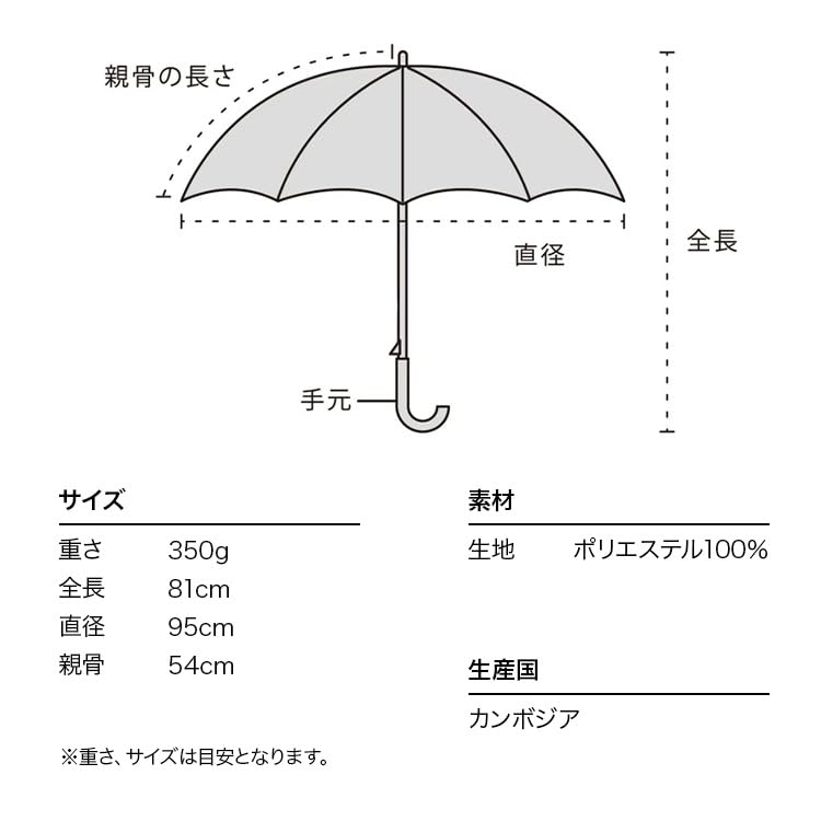 Wpc. Long Umbrella 16 Bone Frame Cut Line Gray Sun Rain / UV Stylish Cute Commuting School Ladies Women