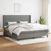 3131618 vidaXL Divan Bed with Mattress Dark Grey 200x200cm Fabric