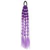 Synthetic 1Pcs Ponytail Extension Corlorful Bubble Braid Long Lantern Braided Ponytail with Hair Tie Straight Hairpieces