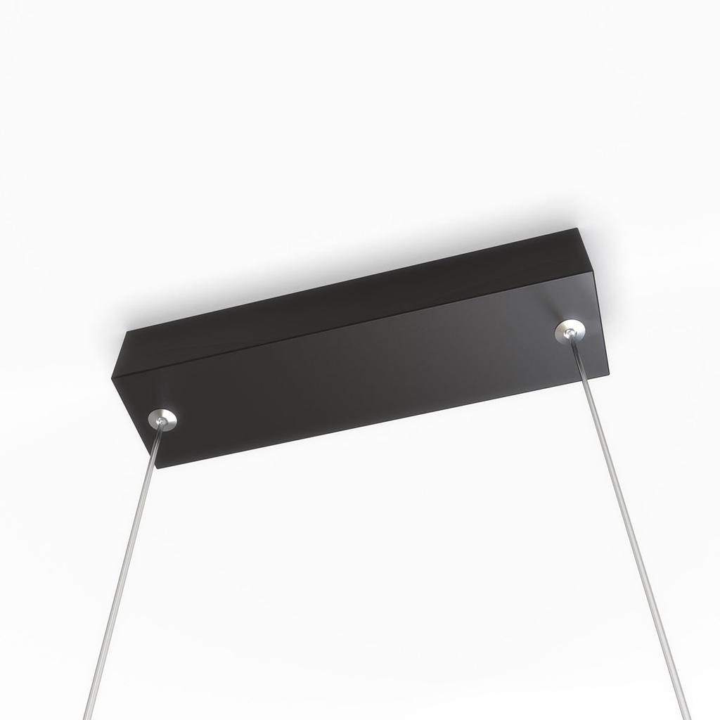 Lampa Wisząca Nowoczesna Czarna Do Łazienki Kuchni Pionowy Ring Ø60Cm Zmienna Barwa Led 22W Mirror Light Prestige