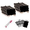 Wooden Mini Blackboard Cube for DIY Desktop Decoration