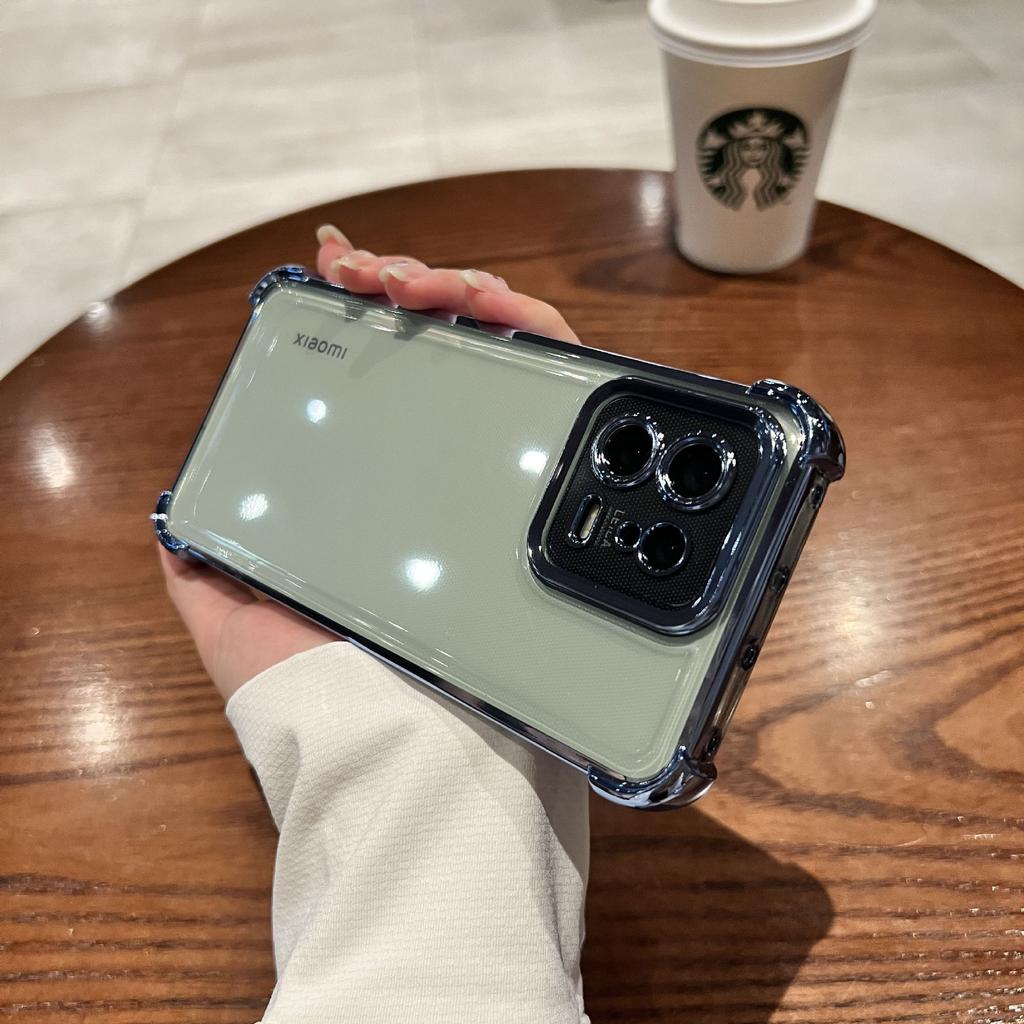 Applicable To Xiaomi Mi 11 Four-corner Airbag Mobile Phone Case Redmi Note11 Electroplated Transparent K11 Lens Film 11C Anti-drop Cover