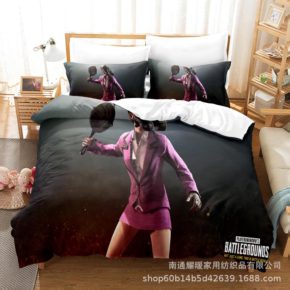 3D Digital Printing Bedding Four-Piece Set Three-Piece Set Bed Sheet Quilt Pillow