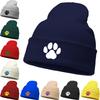 Multiple Colors Of Dog Paw Prints Winter Hats Unisex Cap Beanie Hats For Man Thermal Cozy Knit Hat Beanie Perfect For Travelling