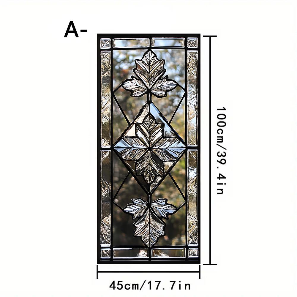 PVC Stained Glass Window Sticker Window Glass Stickers Simple Static Cling Privacy Protection Stained Glass Film Decor Decals