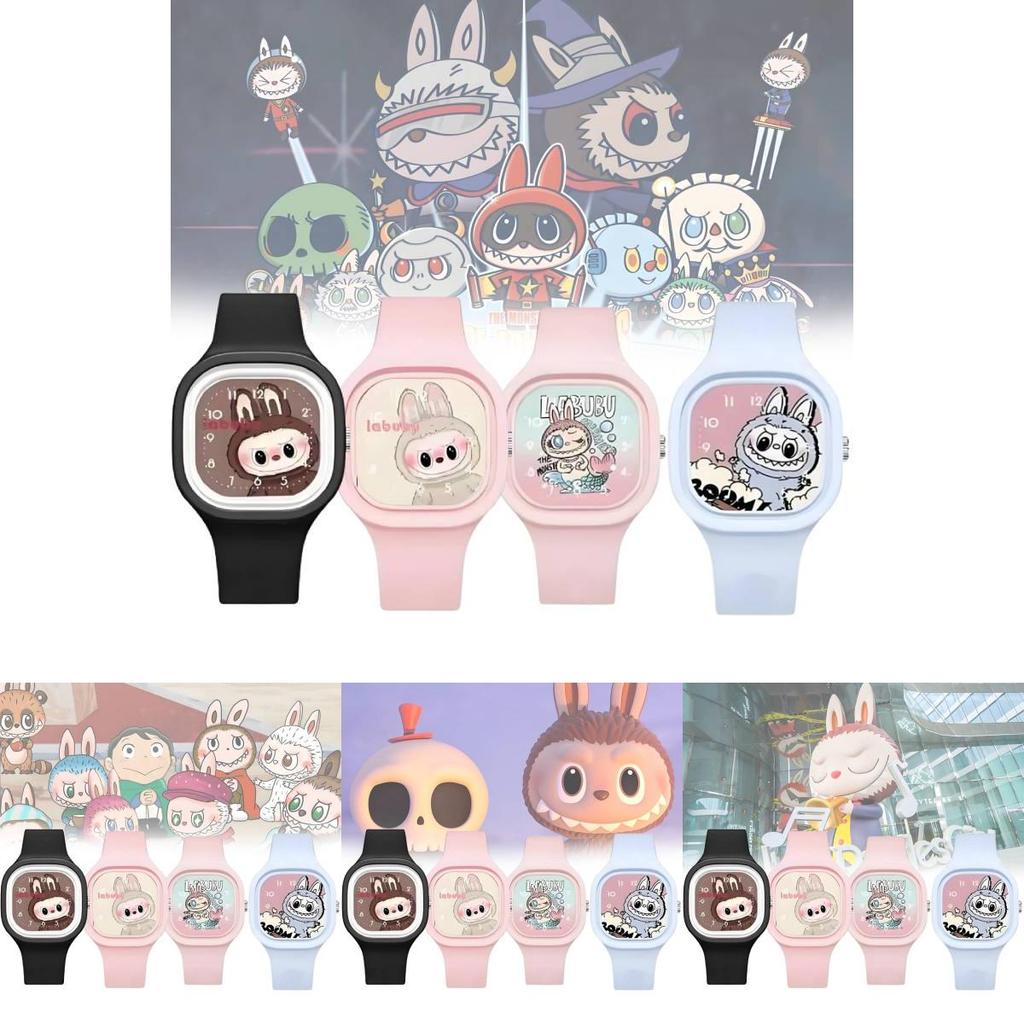 Trendy Dětské hodinky s kresleným motivem Bubble Mart Vysoce kvalitní měkký silikonový řemínek