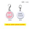 Round Bone Metal Dog Fag Pet Anti-Lost Identity Plate Color Lettering Metal Pendant Tag Pet Collar Accessories Pet Supplies