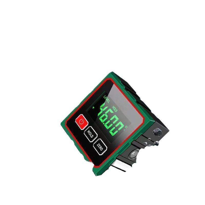 High-Precision Digital Inclinometer with Magnetic Display and Mini Protractor Level