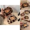 Fashion Hello Kitty Doll Decoration Leopard Pattern Plush Wallet For Travel And Casual Use