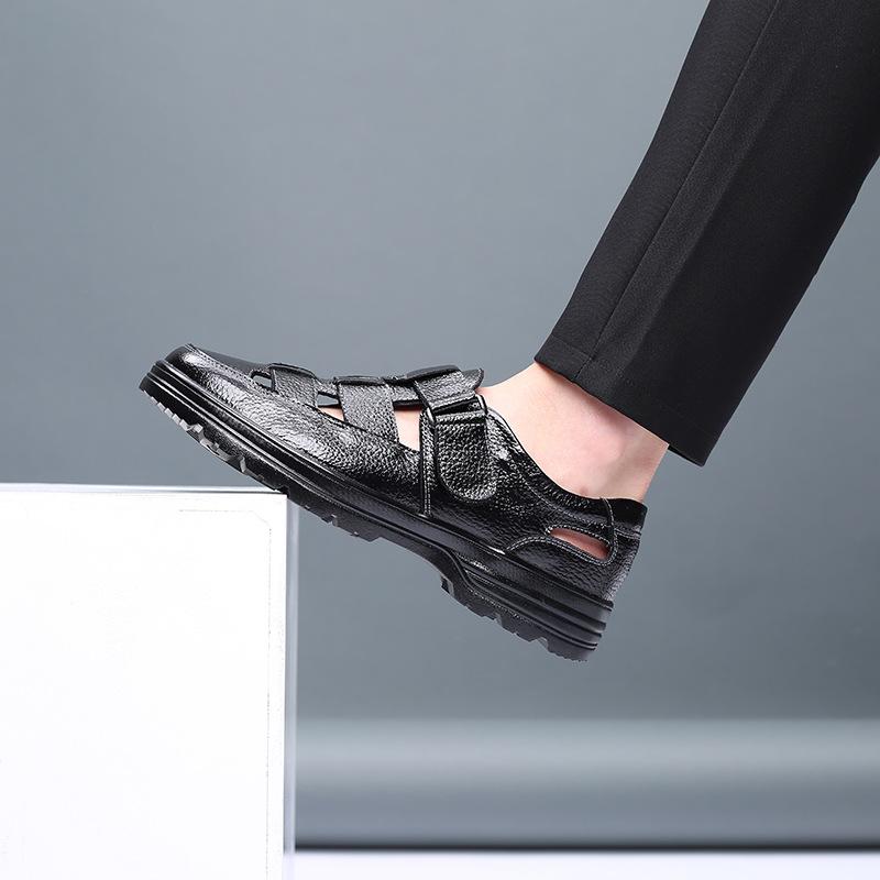 Klassische Herren Weichsandalen Bequeme Herren Sommerschuhe Ledersandalen Große Größe 48 Sandalen Herren Römisch Atmungsaktive Herren Freizeitschuhe