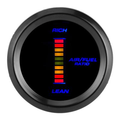 Universal Air Fuel Ratio Gauge Blue LED Indicator Meter 52mm Dia Auto Instrument