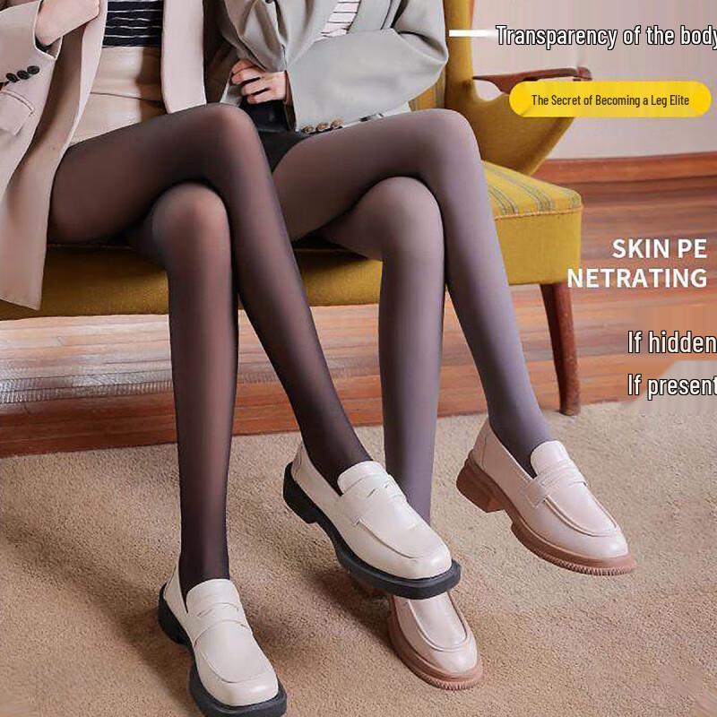 Women's Fleece-Lined Faux Translucent Thermal Tights