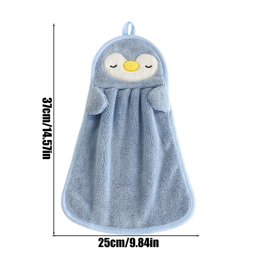 Household Hand Towel Absorbent Kitchen Towel Rag Wipes Cute Animal Kids Toddler Hand Towels for Home Bathroom Kitchen синий