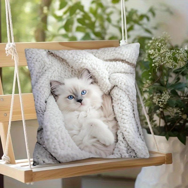 1 Packung, stilvolles Design Kissenbezug aus kurzem Plüsch