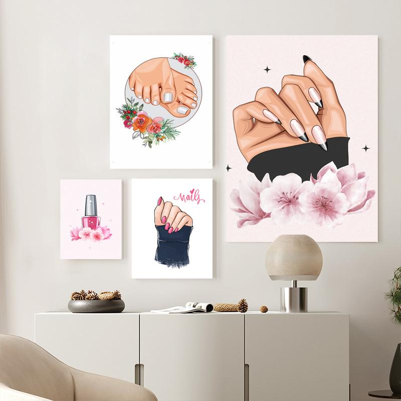 Personalizované laky na nehty Technologické tvary Malování na stěnu Malba na plátno Severská móda Plakáty a tisky Obrázky pro výzdobu salonu krásy