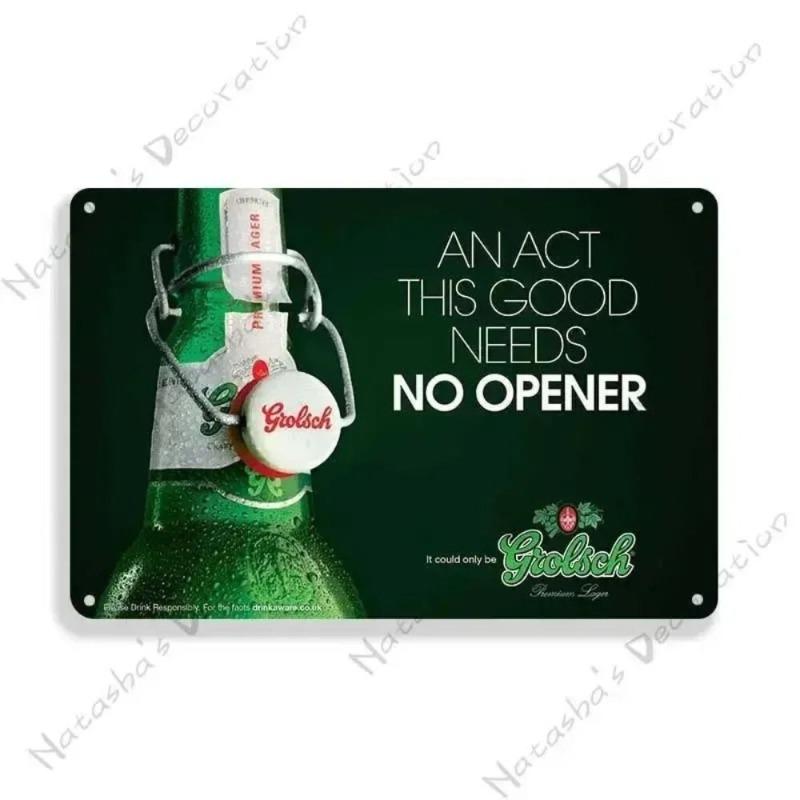 Beer Advertising Metal Sign, Vintage Pub Decor 30x20cm