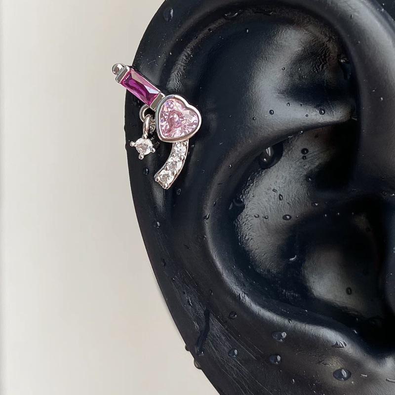 Punk Fashion Titanium Steel Ear Bone Studs: Cool Cochlear Piercing Earrings Collection
