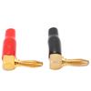2 Stück U45 4mm rechtwinkliger Bananenstecker 90 Grad Bananensteckverbinder Zubehör Rot Schwarz