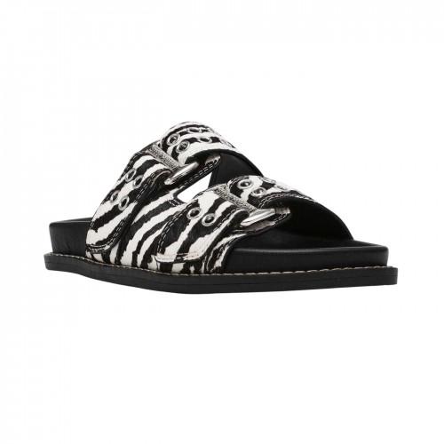Steve Madden Womens/Ladies Agent Zebra Print Sliders