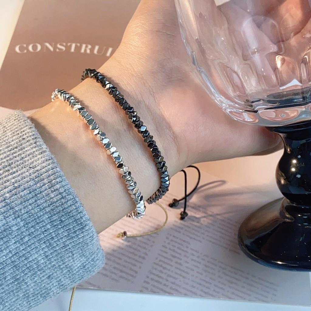 Iridium Minimalist Bracelet Geometric Design Handmade Unisex Jewelry Fashion