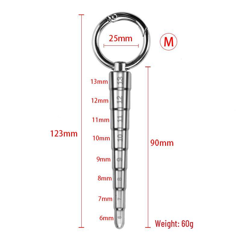 Haste Dilatadora Uretral Graduada em Aço Inoxidável para Masturbação Masculina