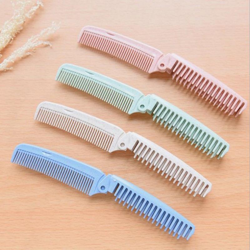 Portable Travel Hair Comb Hair Brush Wheat Straw Foldable Hair Brushes Massage Comb Anti-Static Hair Combs Hair Styling Tools
