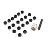 A20F-22Piece Wheel Lock Nut Socket Adapter Set Wheel Anti-Theft Lug Nut Removal Tool Black