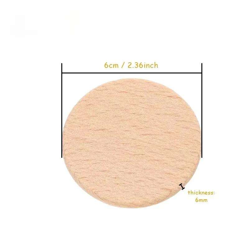 50/100pcs 4-7cm Unfinished Wooden Round Coins, Smooth Beech Wood Rounds for DIY Craft, Laser Engraving, Home Decor