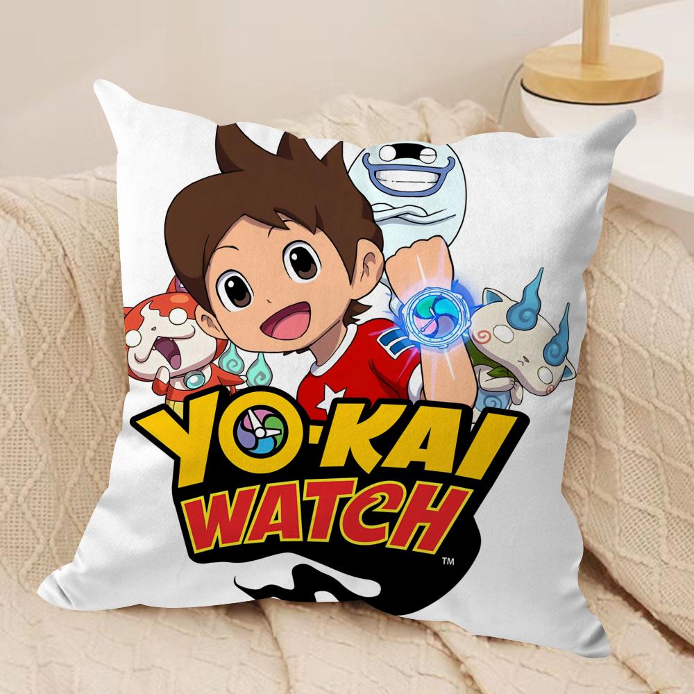 

YYokai WWatch Cushion Cover Soft Plush Fabric DoubleSided Printed Cushion Covers for All Seasons Home Decor 30x30cm