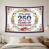 250 YEARS OF FREEDOM Reusable Tapestry Patriotic Independence Design for Home Decor Durable High Quality MultiSize Flat Print